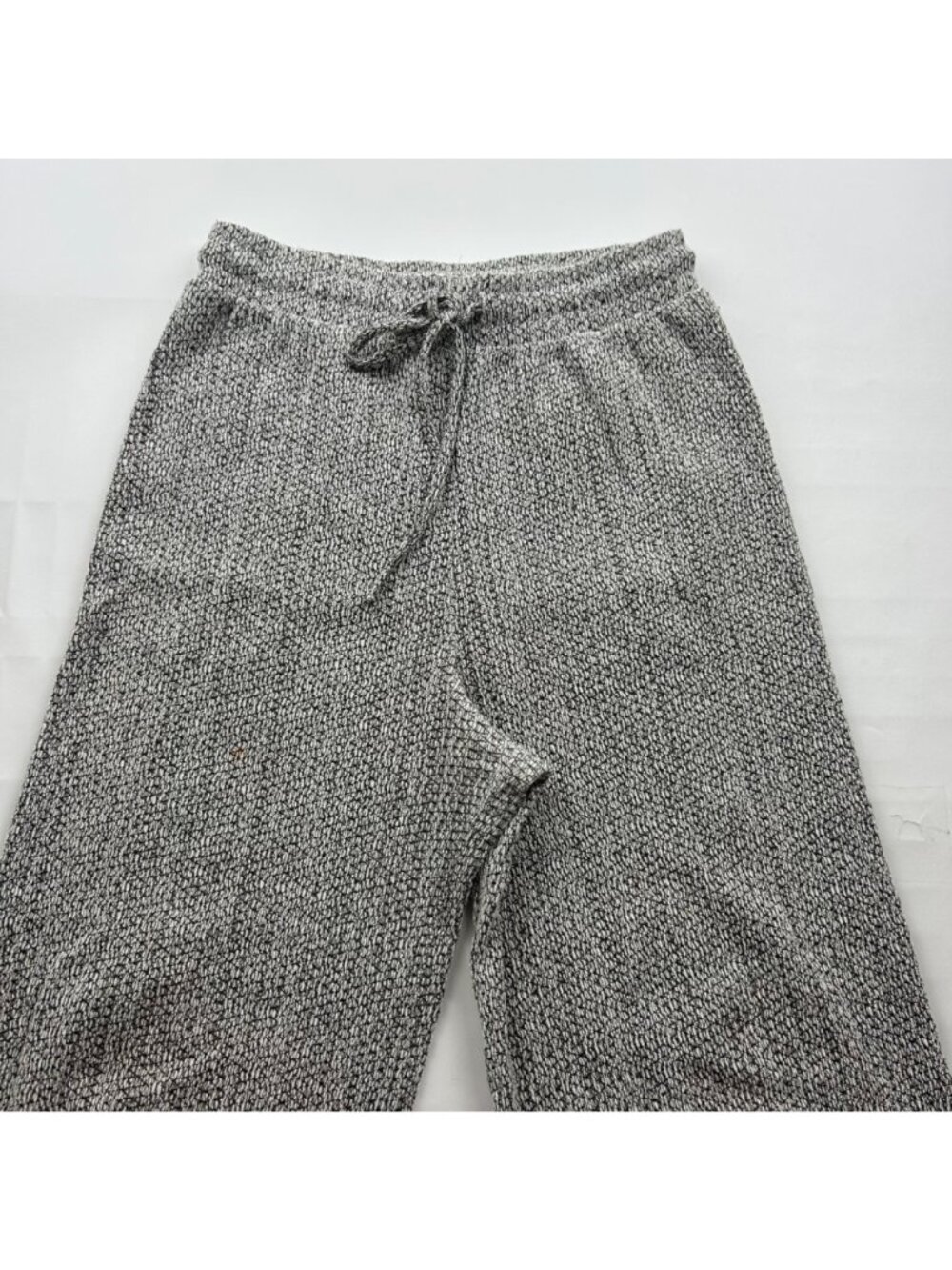 Zara Textured Knit Wide Leg Lounge Pant S - Picture 2 of 6